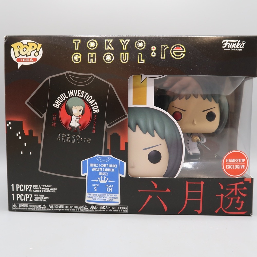 Tokyo Ghoul:re Toru Mutsuki Funko Pop & Tee Set Gamestop Investigator Small